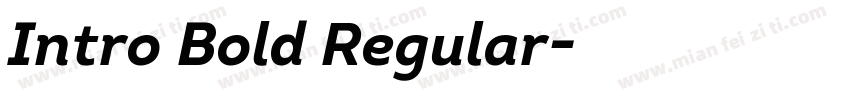 Intro Bold Regular字体转换